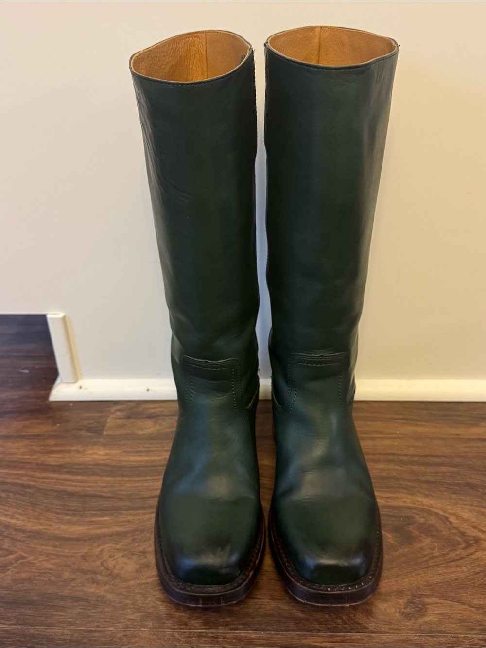 Frye Campus Boots Dark Green Leather Over-The-Knee Riding Boots - Picture 2 of 13